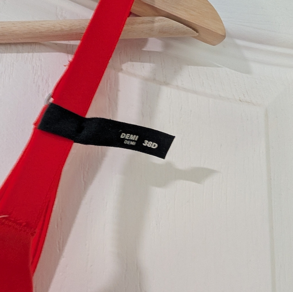 Aerie | Real Good Sunnie Demi Push Up Strappy Convertible Bra In Holiday Red - Picture 9 of 12